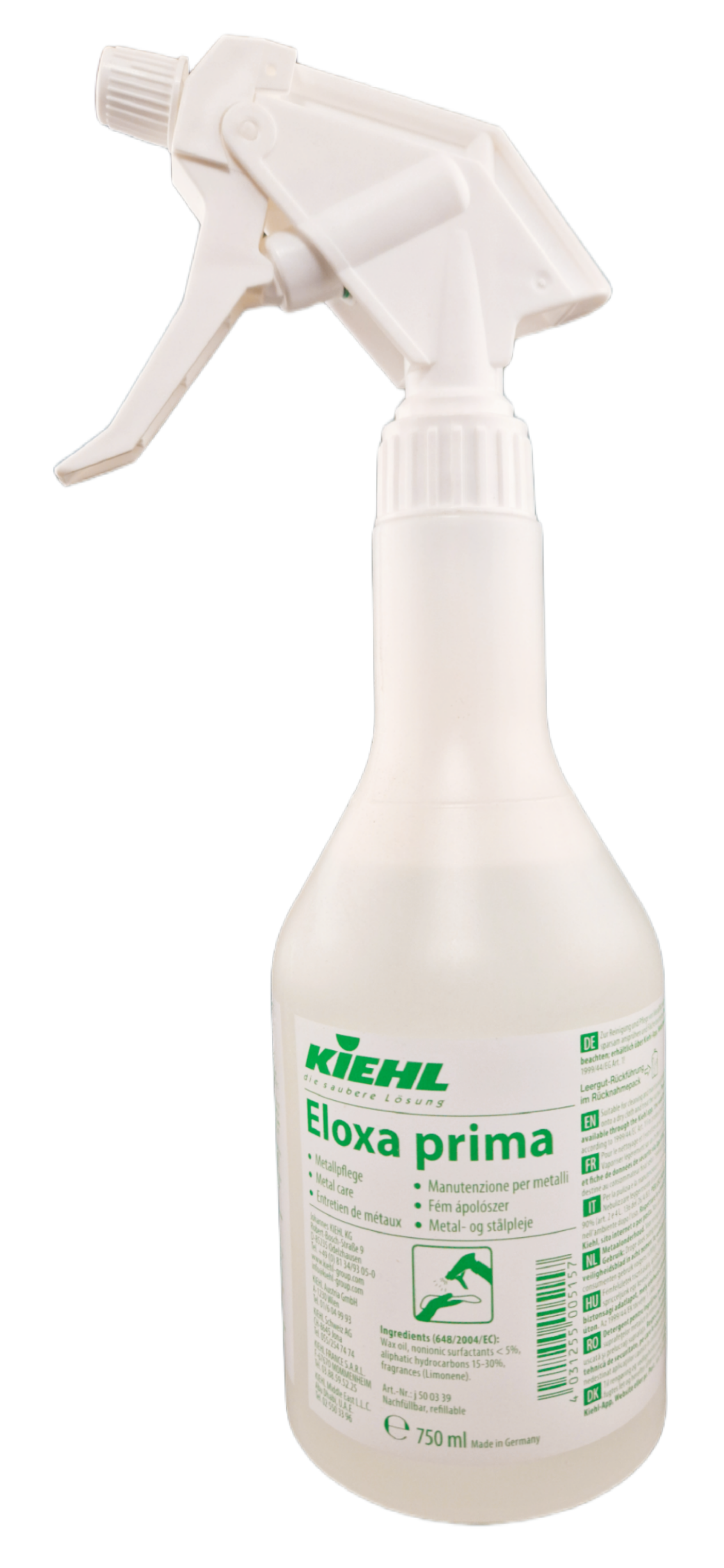Kiehl-Eloxa-prima Metallpflege 750ml mit Sprühpistole Kiehl-Eloxa-prima Metallpflege 750ml mit Sprühpistole