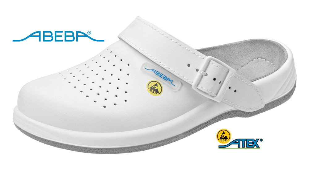 ABEBA Arrow 35600|35602 ESD Berufsschuh Clog weiß