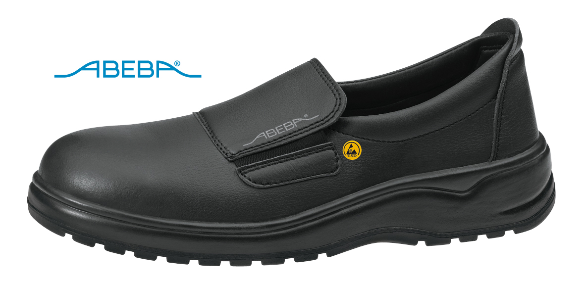 ABEBA Light 1029|31029 ESD Sicherheitsschuh Halbschuh Stahlkappe Küchenschuh Arbeitsschuh schwarz