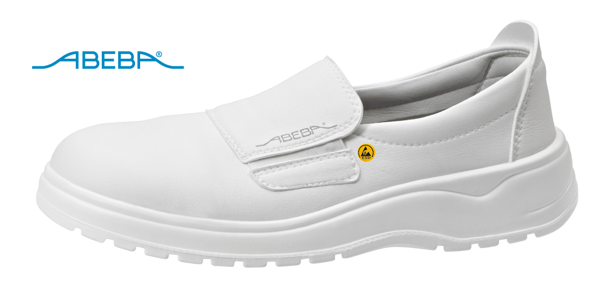 ABEBA Light 1028|31028 ESD Sicherheitsschuh S2 Halbschuh Küchenschuh Arbeitsschuh weiß