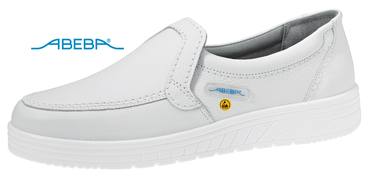 ABEBA Berufsschuh Air Cushion 2700|32700 ESD O2 Küchenschuh Halbschuh Arbeitsschuh weiß