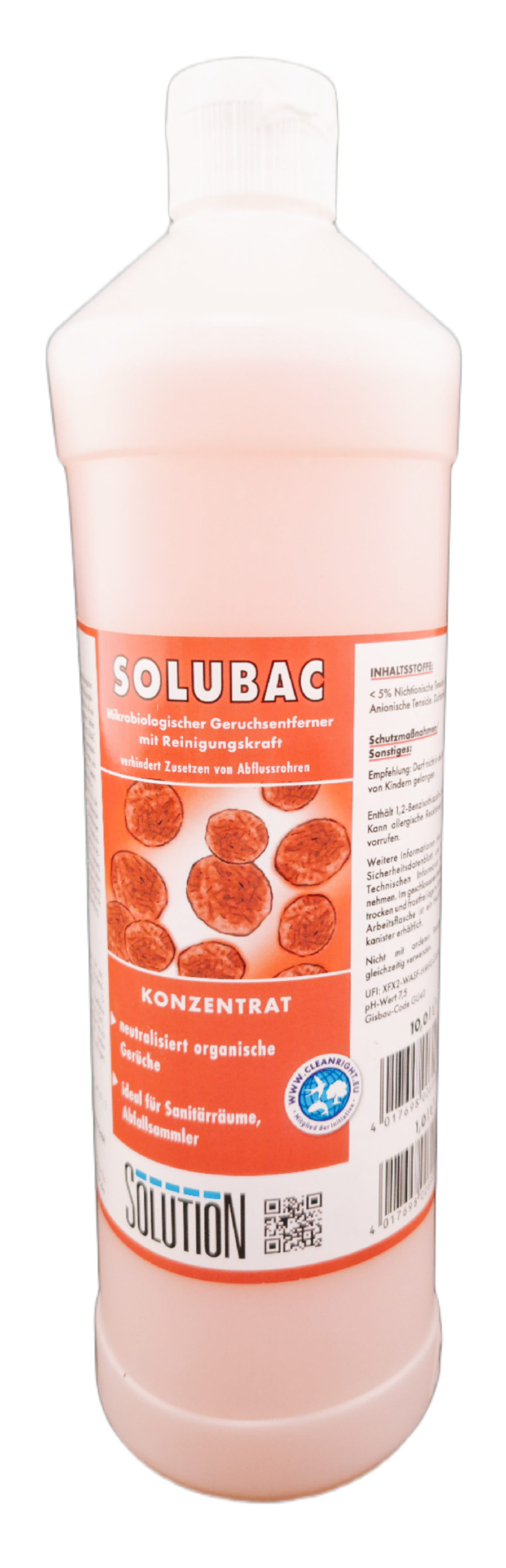 SOLUTION Glöckner - Solubac Geruchsvernichter 1 L Flasche SOLUTION Glöckner - Solubac Geruchsvernichter 1 L Flasche