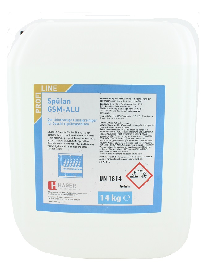 Spülan GSM-Alu Geschirrspülmaschinenreiniger 14 Kg