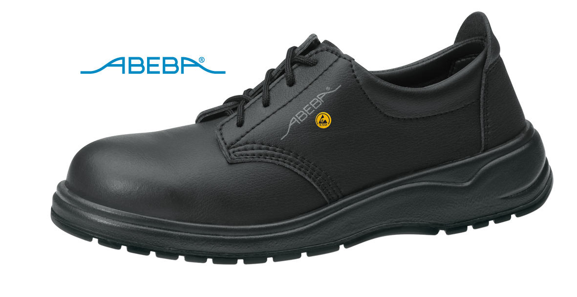 ABEBA Light 1027|31027 ESD Sicherheitsschuh Halbschuh Stahlkappe Küchenschuh Arbeitsschuh schwarz