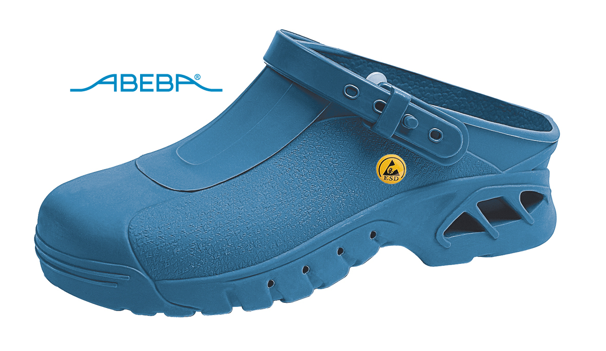 ABEBA Autoklavierbare Clog 9610|39610 ESD Clogs Berufsschuh Arbeitsschuh blau