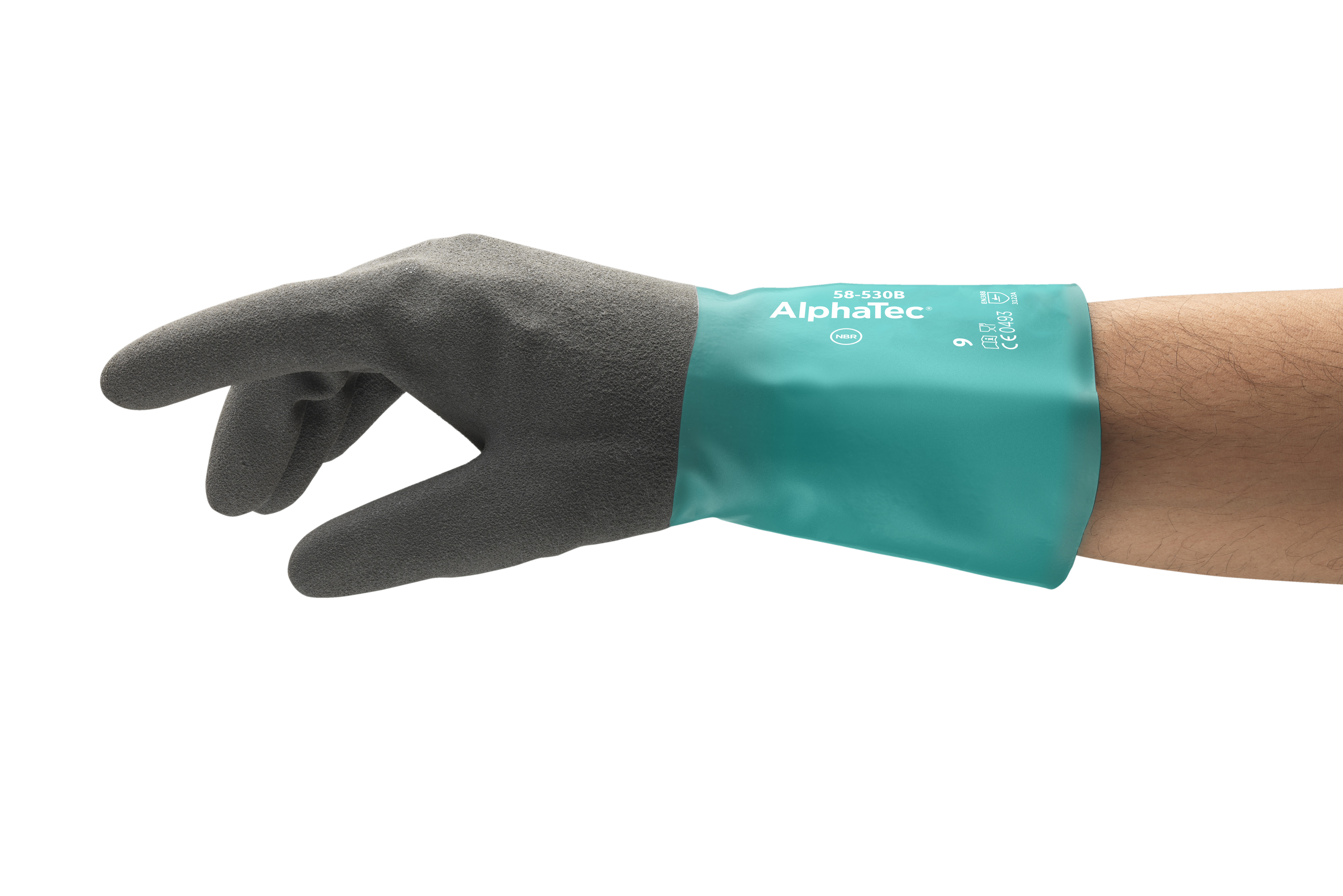 Ansell - Handschuh AlphaTec - 58-530B - schwarzes Acrylfutter