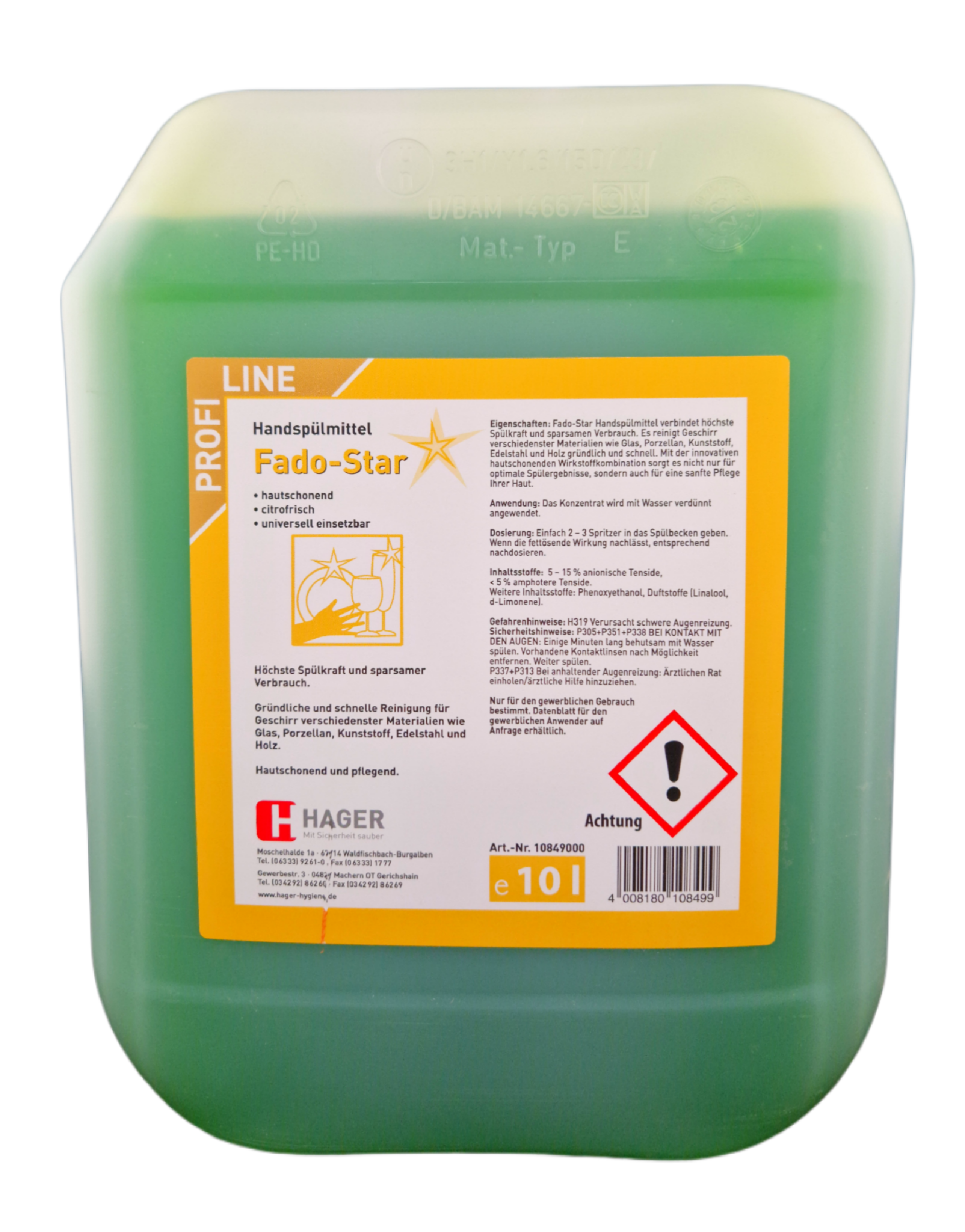 Fadostar Handspülmittel 10 Liter Fadostar Handspülmittel 10 Liter