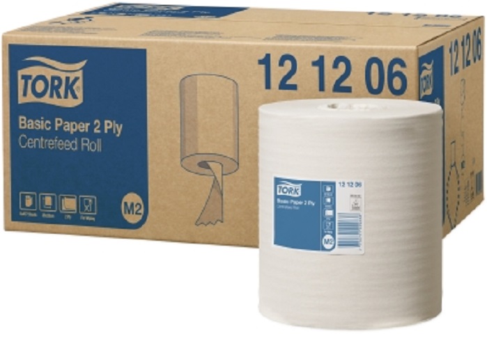 temp121206-2_1 Tork (M2) Standard-Papierwischtücher 2-lagig, weiß, 6 Rollen - 121206