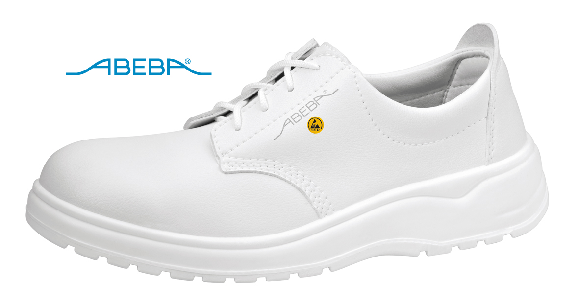ABEBA Light 1026|31026 ESD Sicherheitsschuh Halbschuh Stahlkappe Küchenschuh Arbeitsschuh weiß
