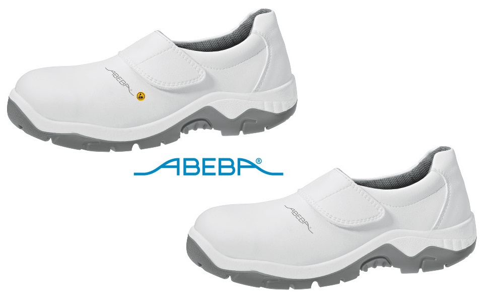 ABEBA Anatom 2130|32130 Sicherheitsschuh S2 ESD Halbschuh Küchenschuh Arbeitsschuh weiß