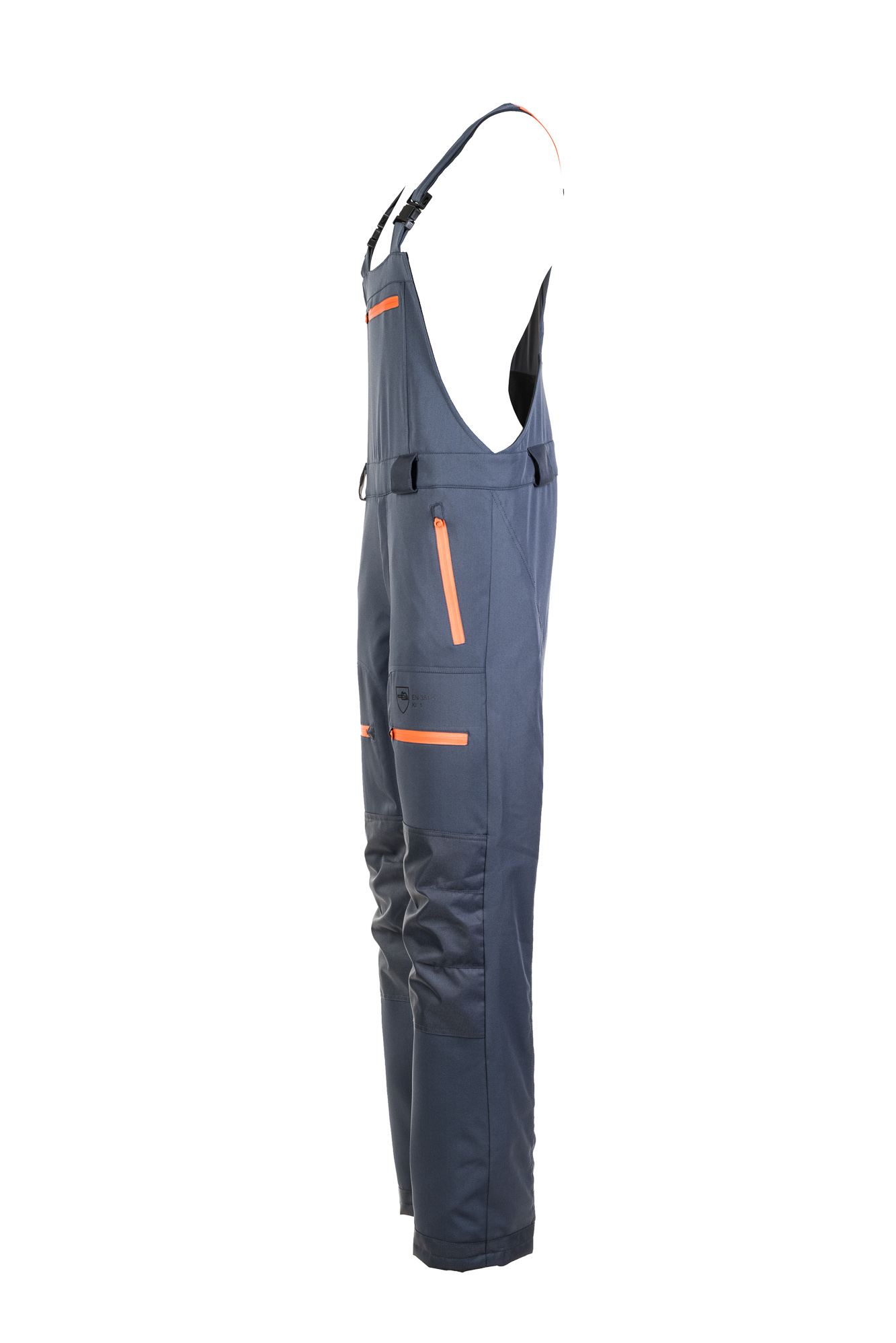 Planam Timberguard Schnittschutz Latzhose Schnittschutzlatzhose grau Größe S - 4XL