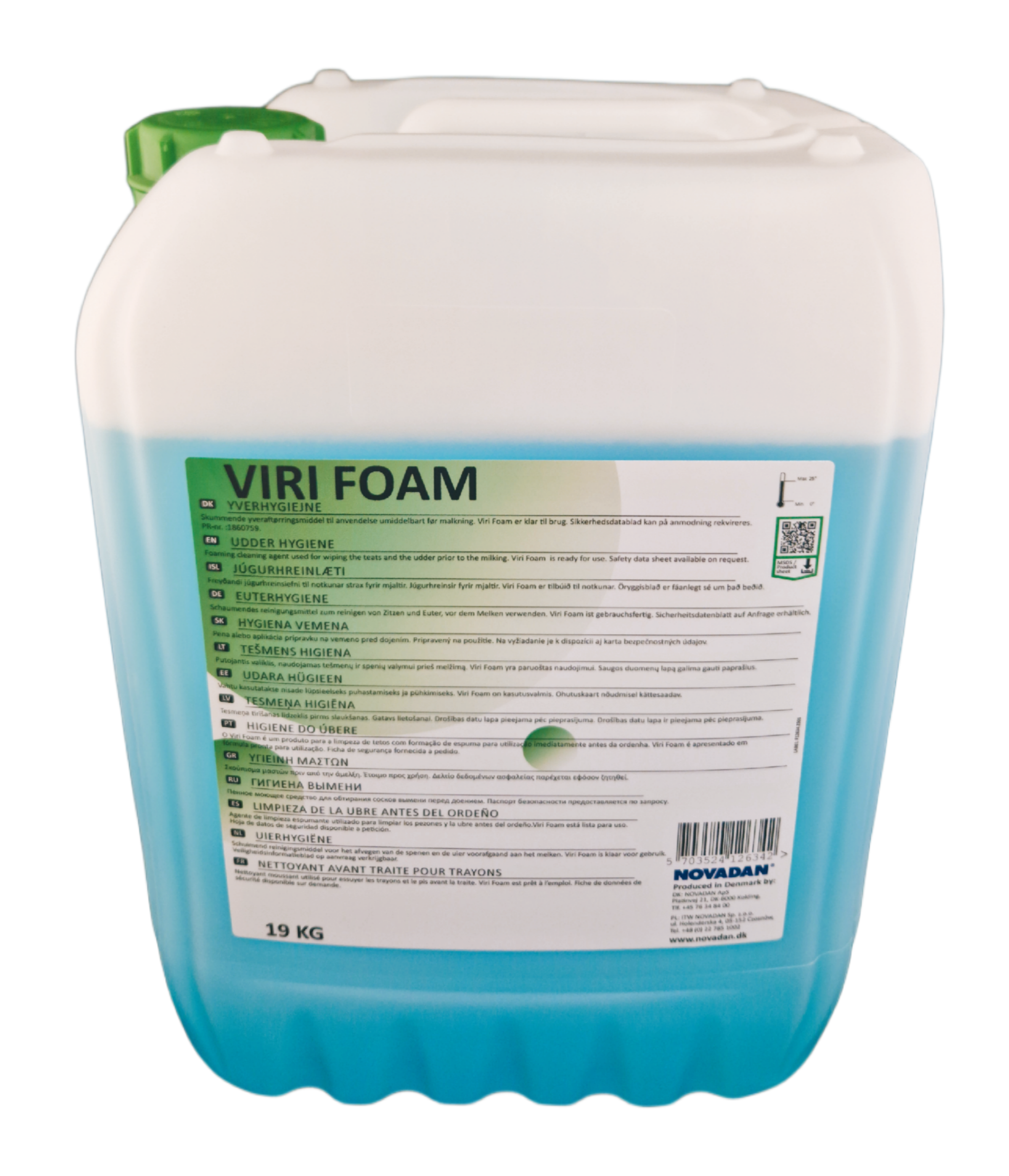 Novadan - Viri Foam schäumendes Euterreinigungsmittel 19 Kg Kanister Novadan - Viri Foam schäumendes Euterreinigungsmittel 19 Kg Kanister