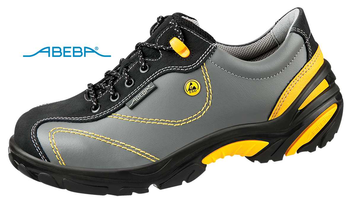 ABEBA Crawler Stahl 34222 ESD Sicherheitsschuh S3 Halbschuh Arbeitsschuh Bauschuh grau