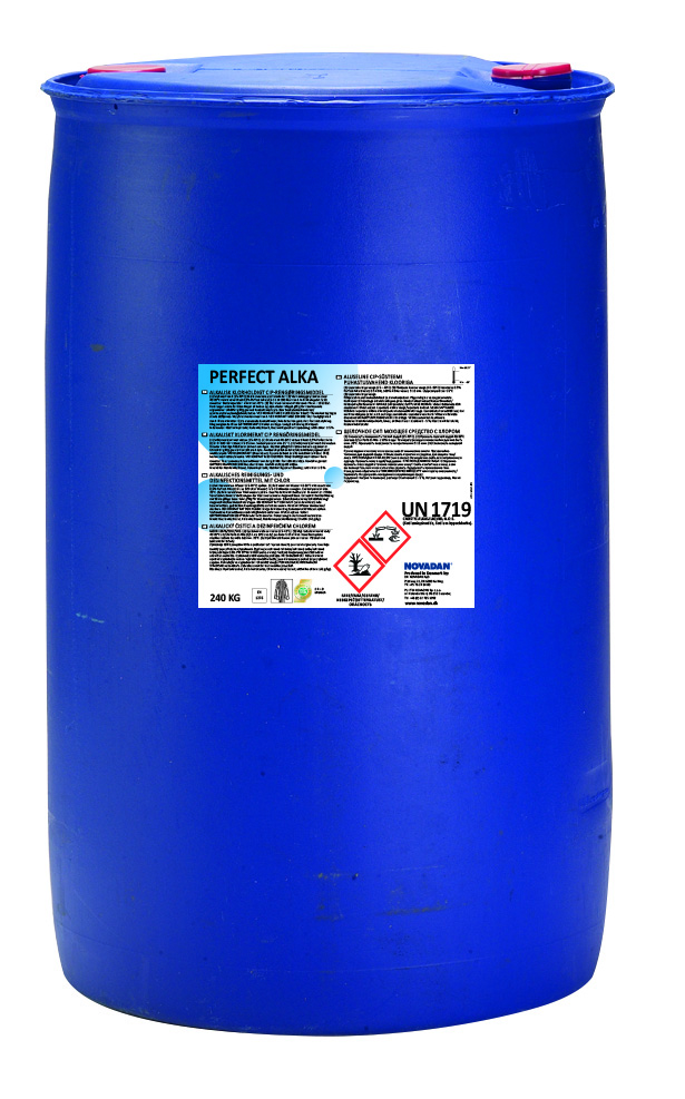 Novadan - Perfect Alka 240 Kg Fass CIP Reinigungsmittel alkalisch mit Chlor