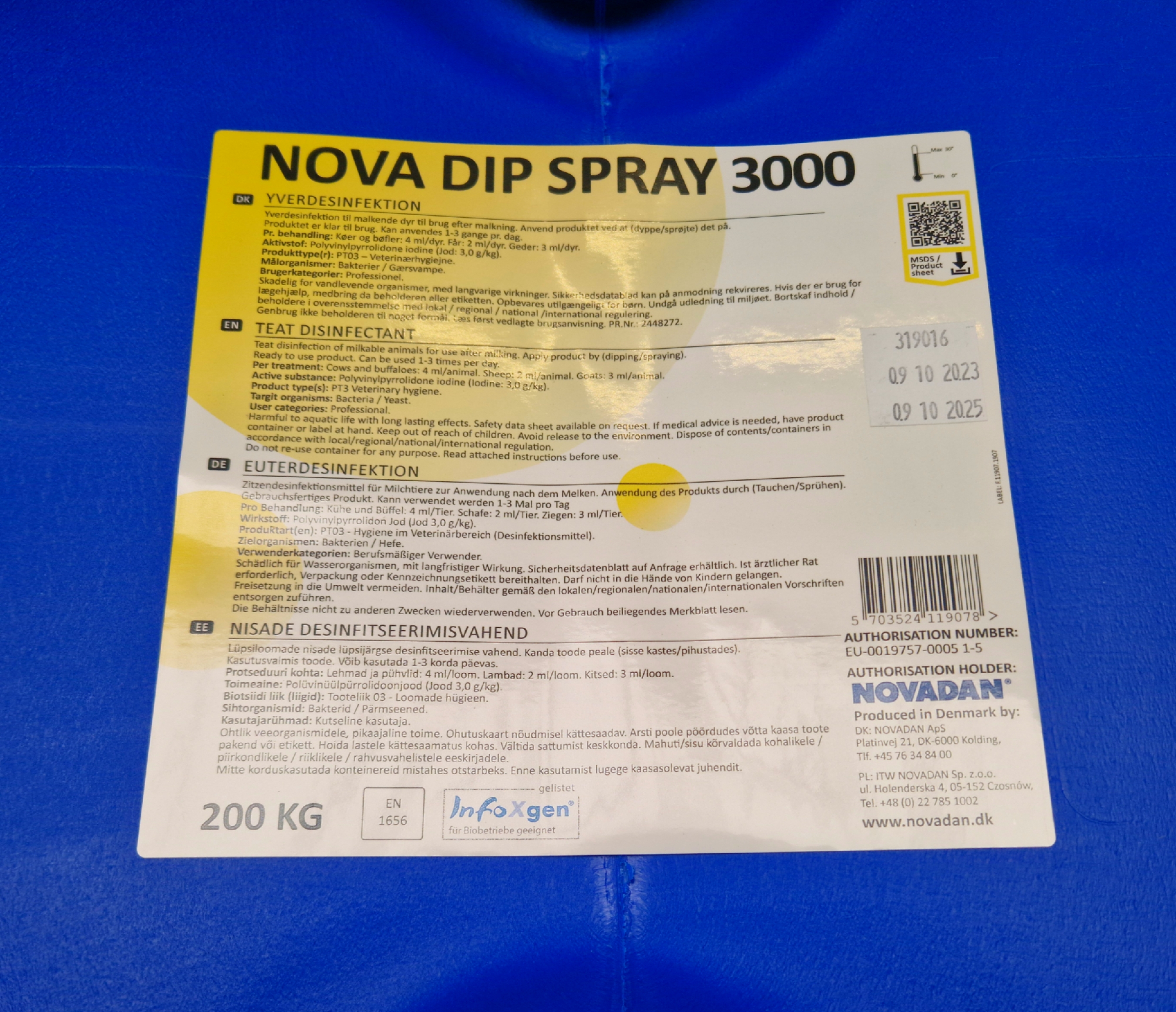 Novadan - Nova Dip Spray 3000 Euterdesinfektion