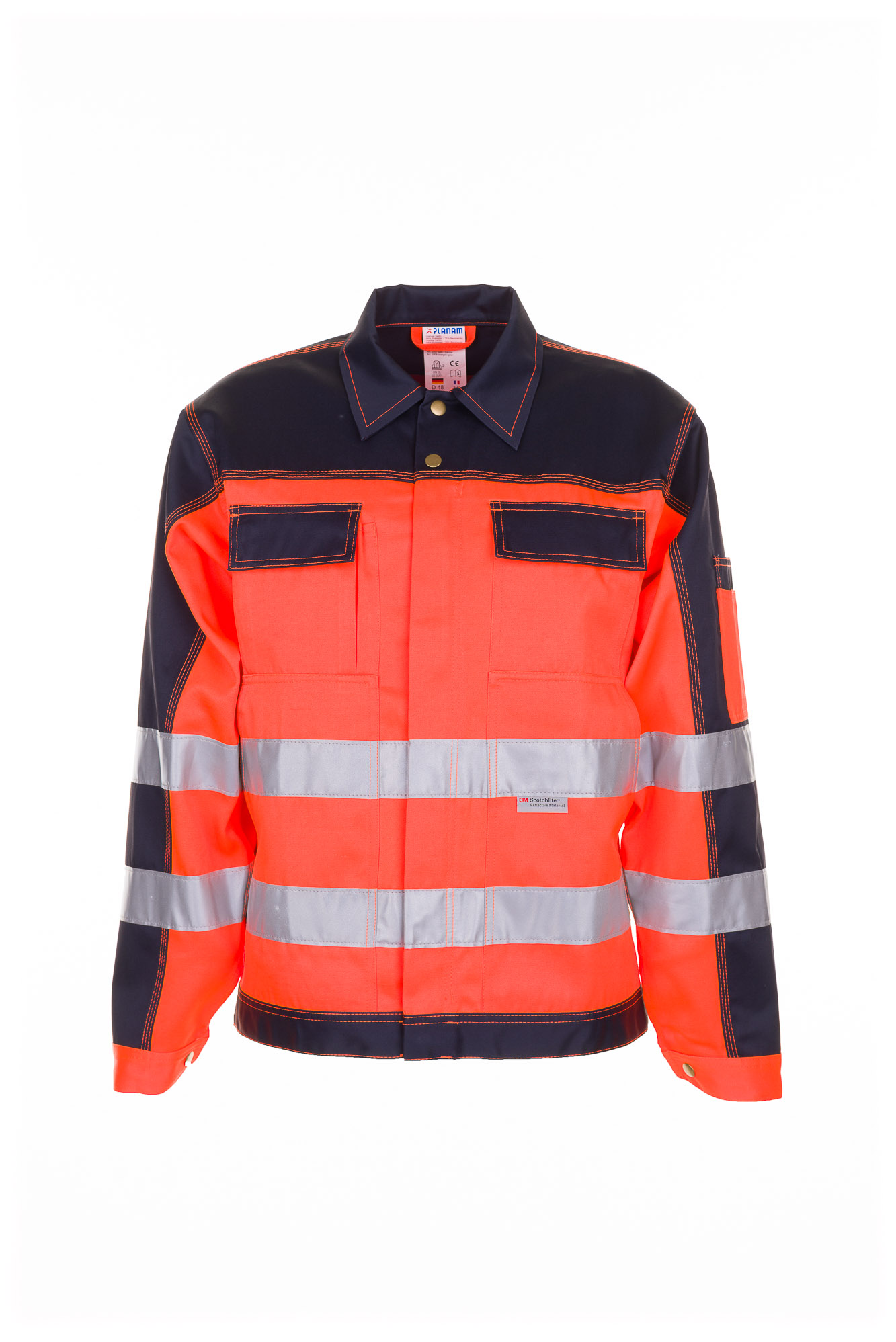 Planam Warnschutz Bundjacke Arbeitsjacke 2-farbig Größe 24 - 110, in 3 Farben