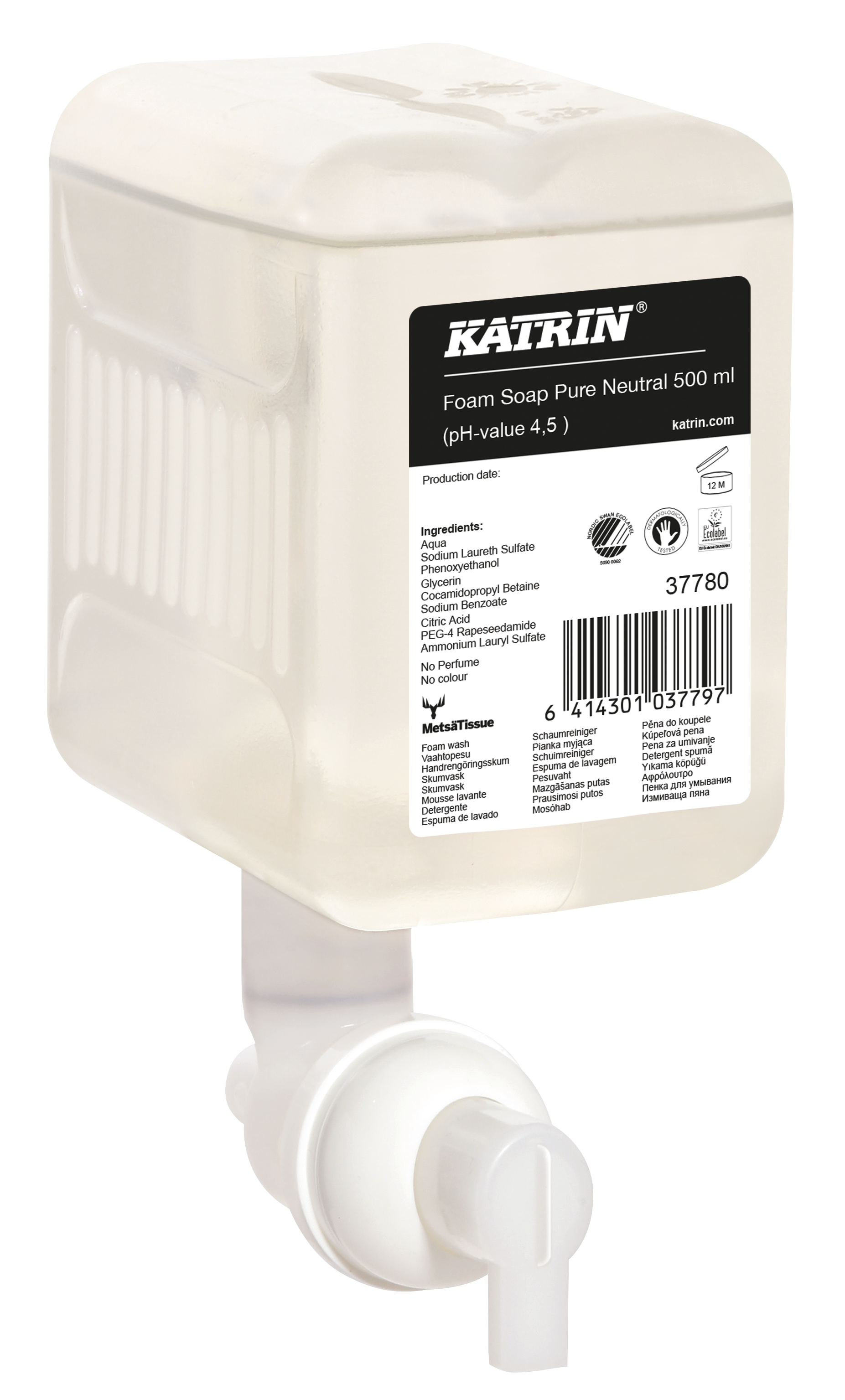 Katrin Handwaschschaum Foam Soap Pure Neutral 12x500 ml - 37780
