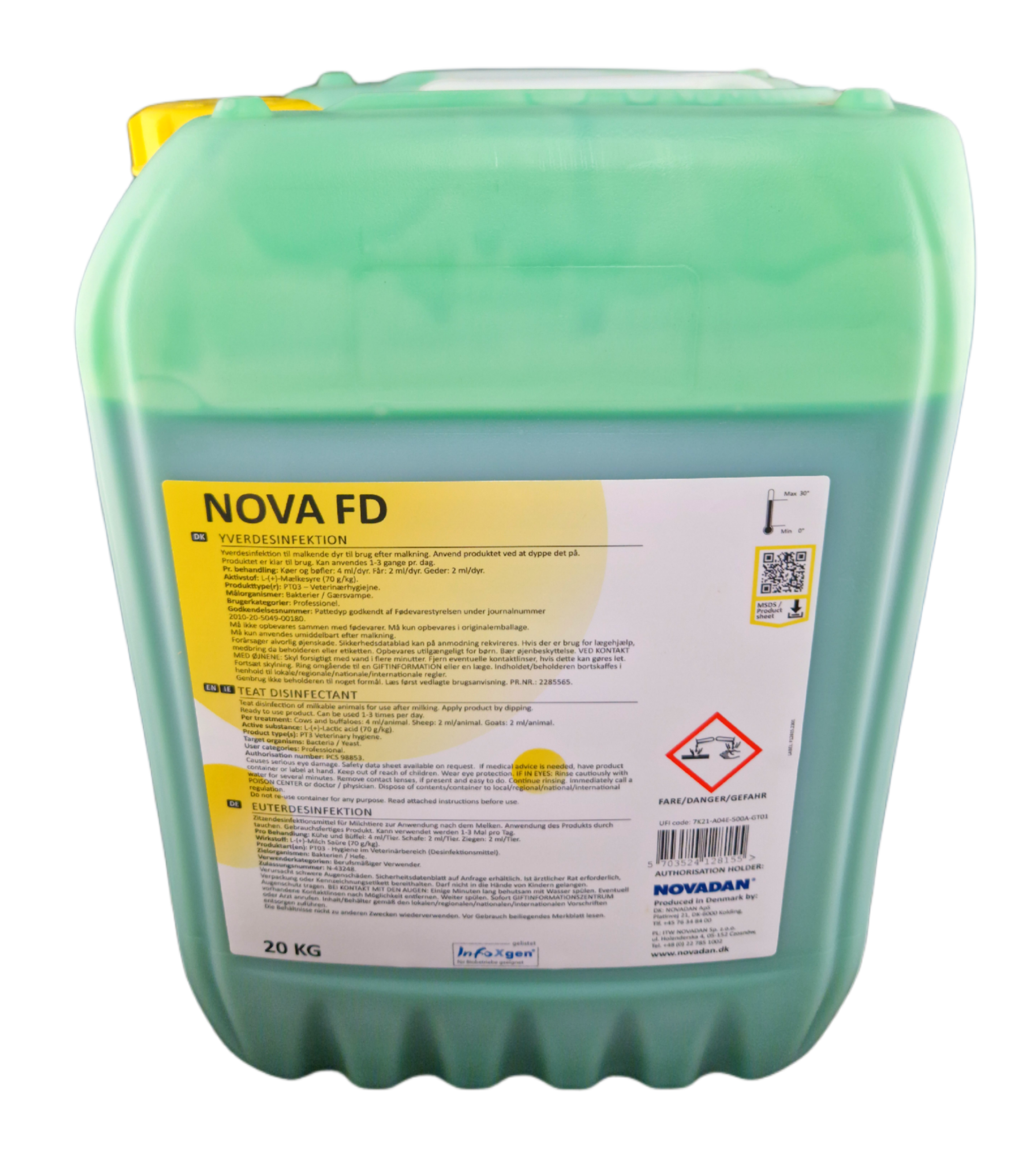 Nova FD Euterdippmittel 20 Liter Kanister Nova FD Euterdippmittel 20 Liter Kanister