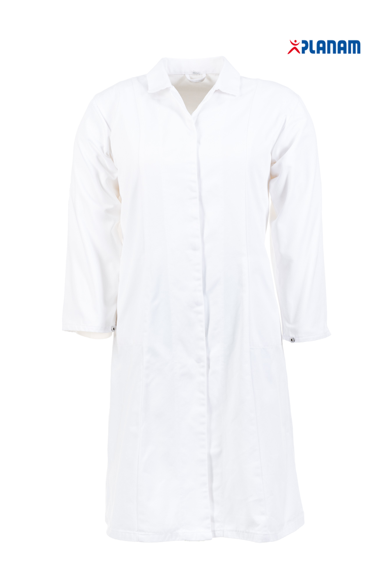 tempzoom_5361_001-logo_1 Planam Damen Food Berufsmantel Mantel Arbeitskittel 5361 Reinweiß