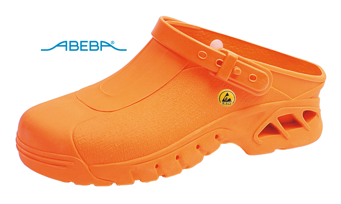ABEBA Autoklavierbare Clog 9630|39630 ESD Clogs Berufsschuh Arbeitsschuh orange