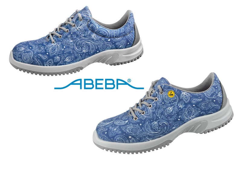 ABEBA Sicherheitsschuh S1 Halbschuh blau/gemustert UNI6 1724 | 31724 ESD