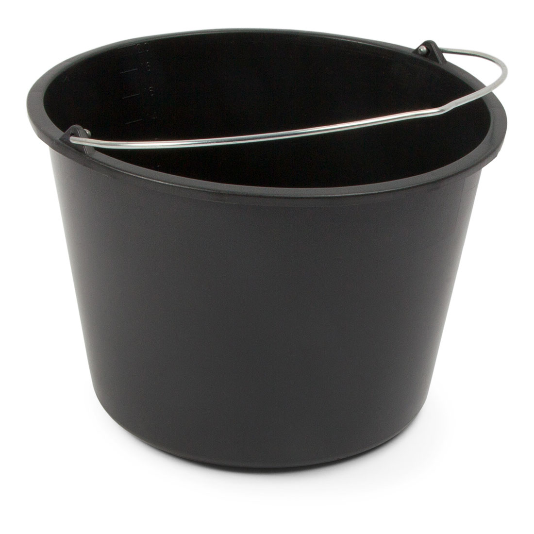 Nölle - Baueimer schwarz Kunststoffeimer mit Bügel 12 Liter