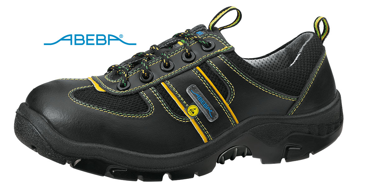 ABEBA Anatom 32243 Sicherheitsschuh ESD S1P Halbschuh Sicherheitshalbschuh Arbeitsschuh schwarz