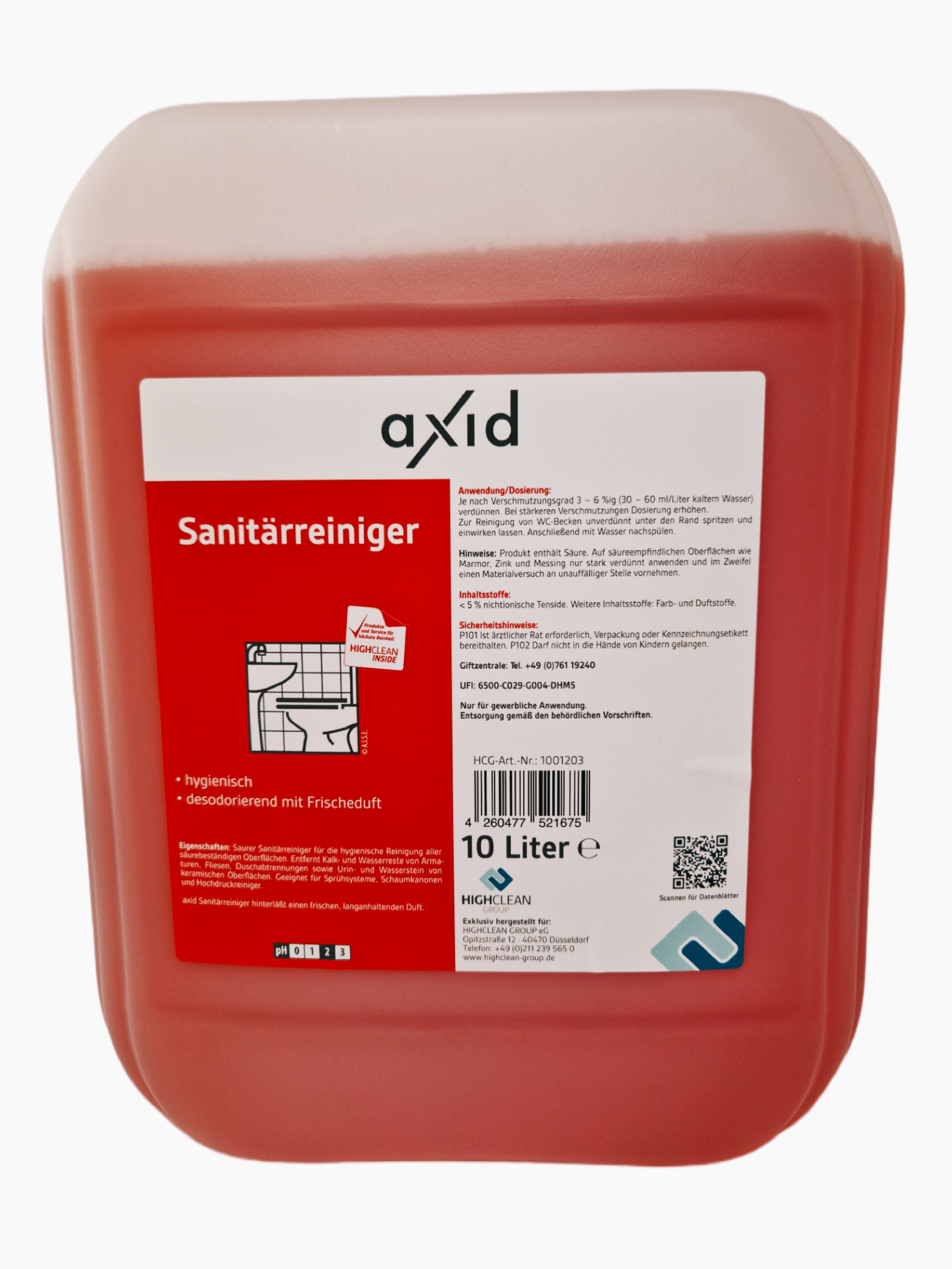 Axid - Sanitärreiniger Citro 10L Kanister Axid - Sanitärreiniger Citro 10L Kanister