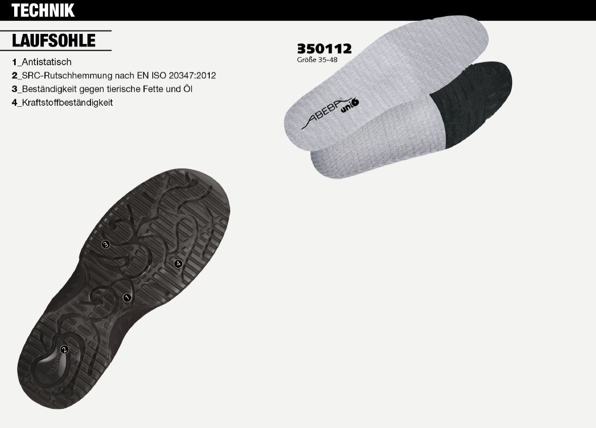 ABEBA UNI6 6728 | 36728 ESD Berufsschuh Halbschuh schwarz