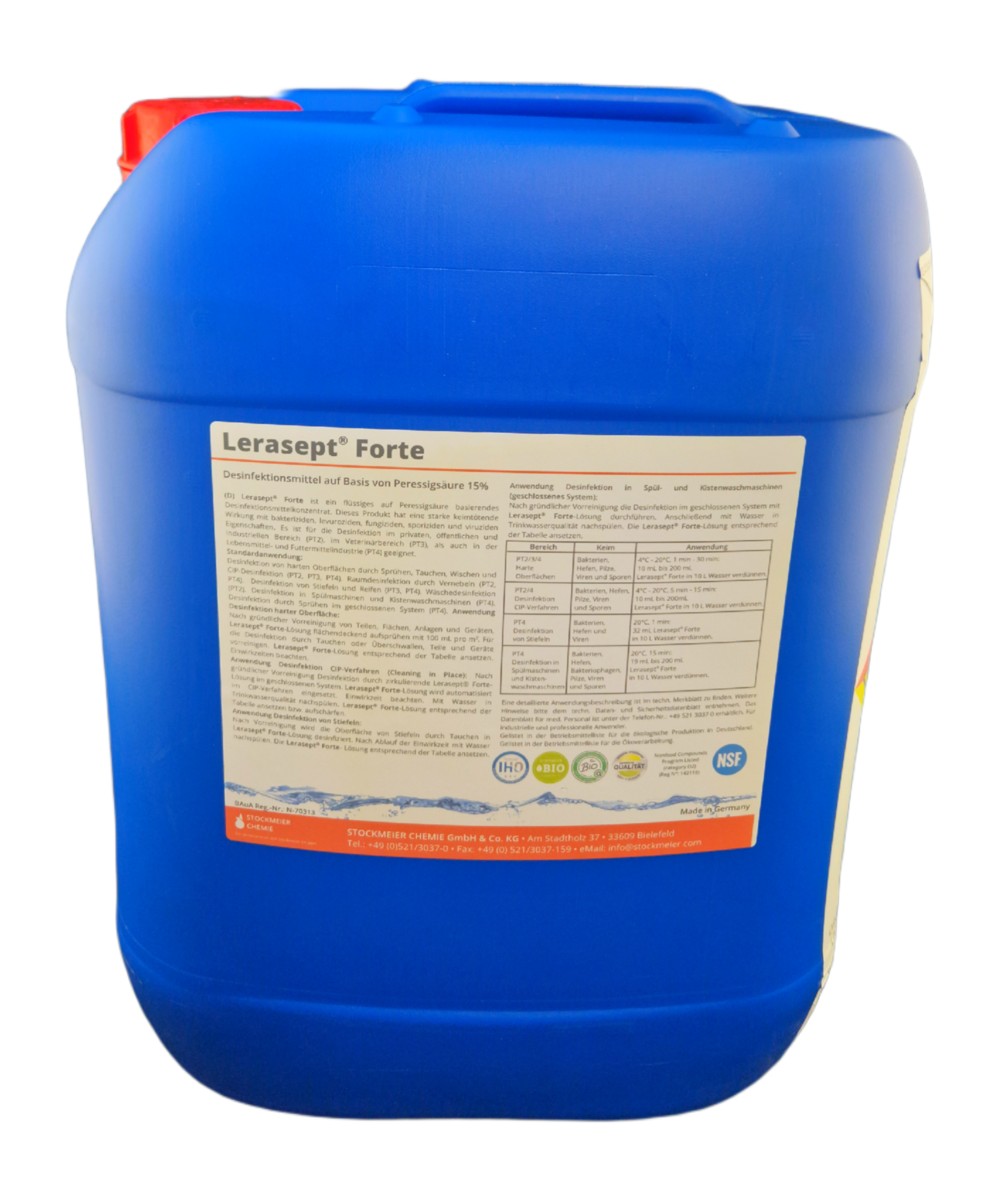 Lerasept forte 15%ig Peressigsäure (PES) 23 kg Lerasept forte 15%ig Peressigsäure (PES) 23 kg