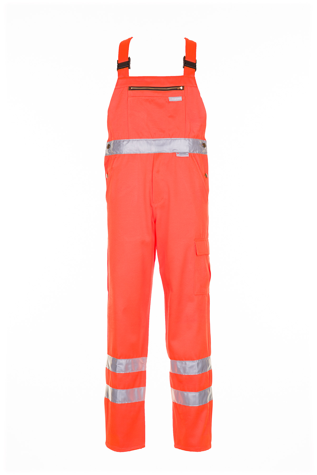 Planam Warnschutz Latzhose Arbeitshose Arbeitslatzhose Größe 24 - 110, in 2 Farben