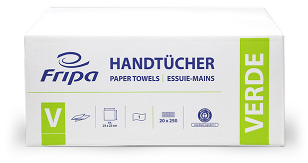 Fripa- Einweghandtücher ZZ-Falz 1lg grün 4021101