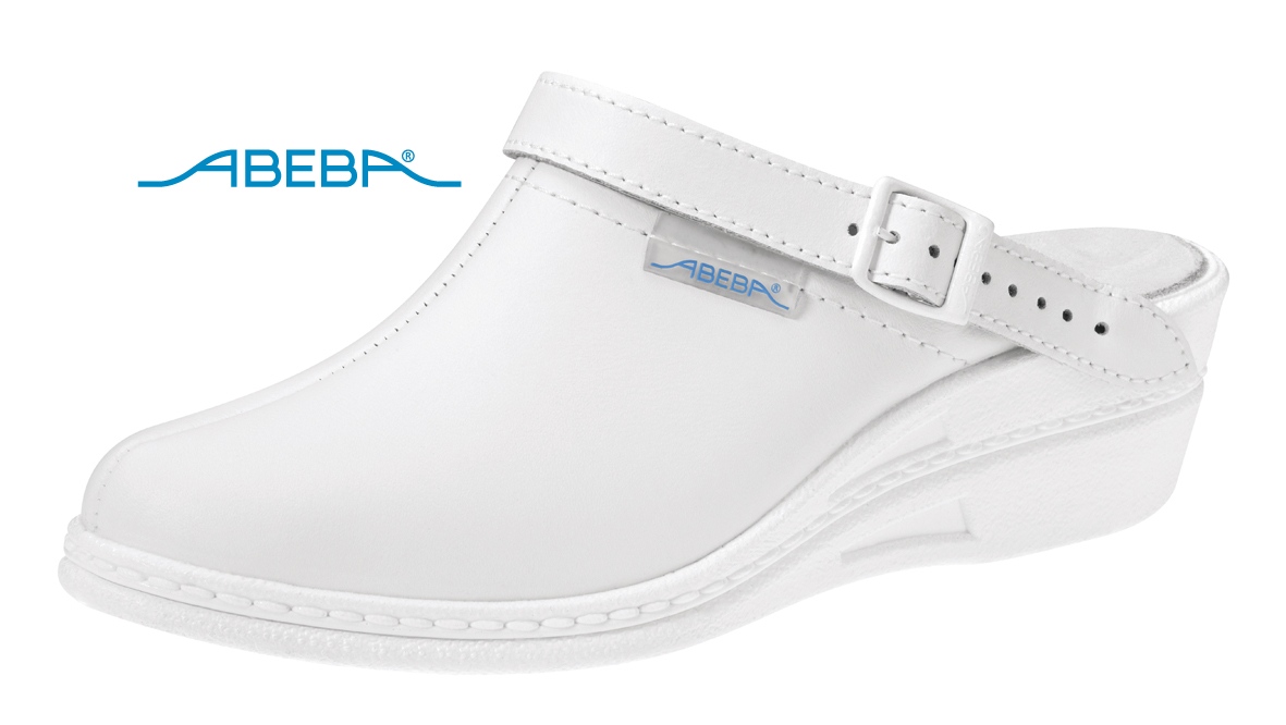 temp7002-logo ABEBA High Original 7002|5004 ESD Berufsschuh Clog Arbeitsschuh Pflegeschuh Arztschuh weiß
