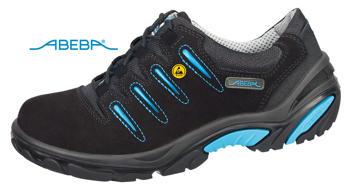 ABEBA Crawler Alu 4581|34581 ESD Sicherheitsschuh S1 Halbschuh Kochschuh Küchenschuh schwarz