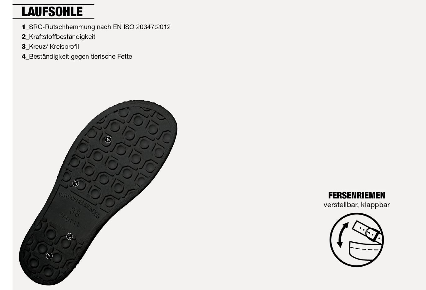 ABEBA Original 77031 Berufsschuh Clog schwarz