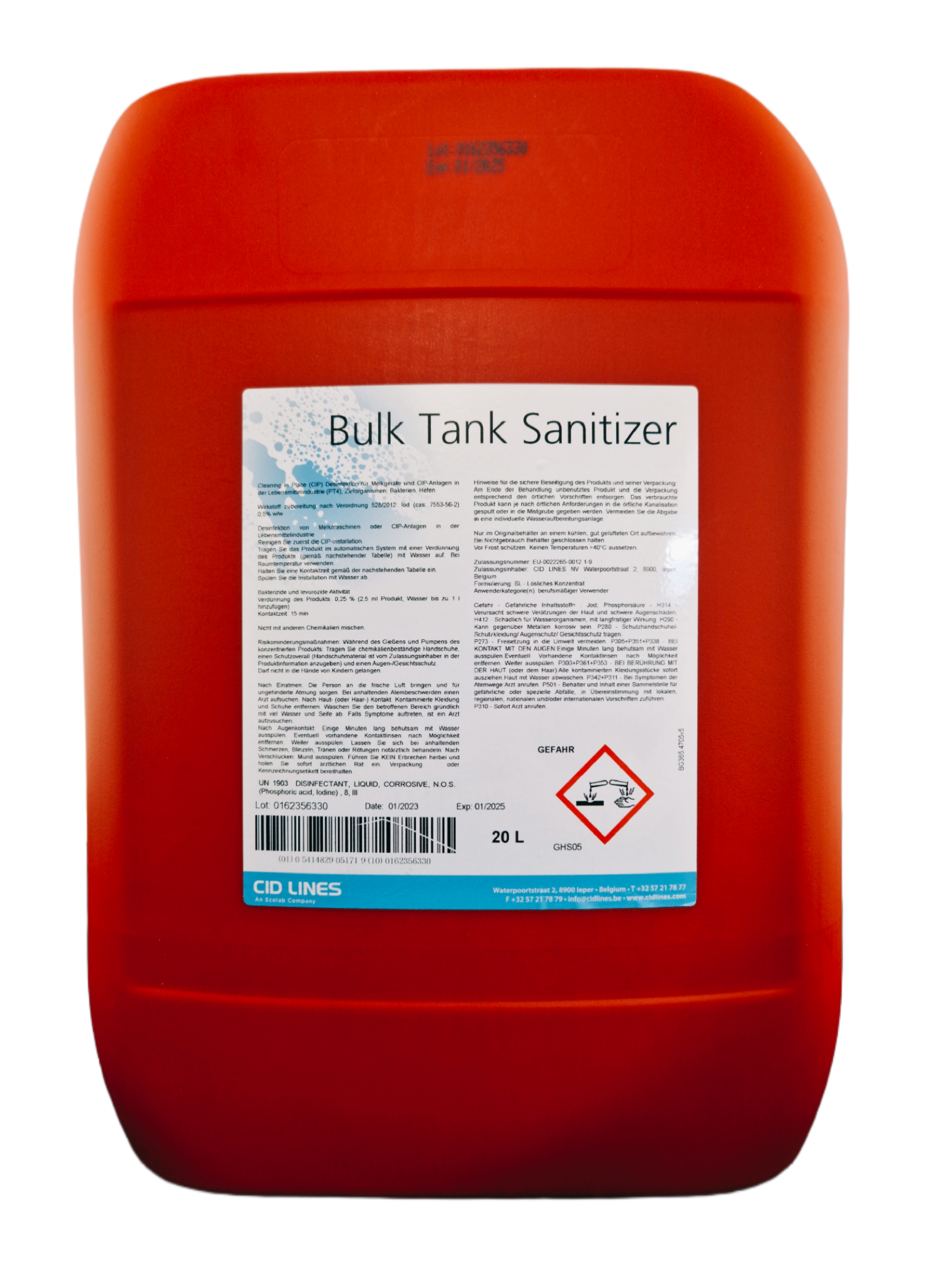 Cid Lines - Bulk Tank Sanitiser 23 Kg Kaltreiniger